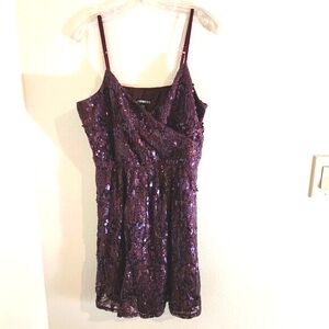 Express sequin cocktail dress, SzL, Fits XL